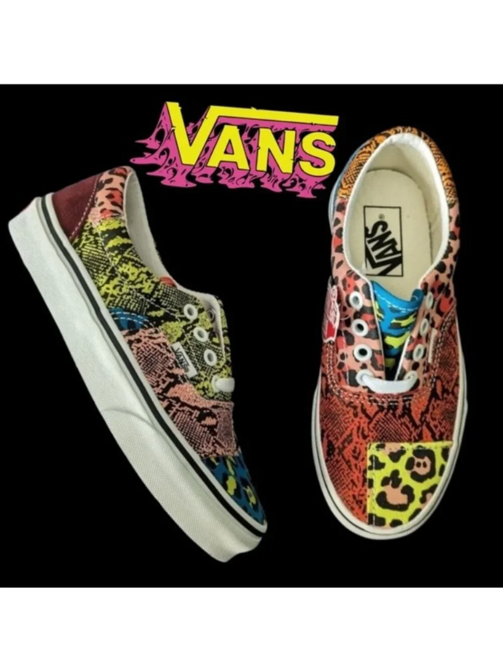Vans Era Patchwork Leopard Snake Women 5.5 VNOA4BV401R Multicolor 0826